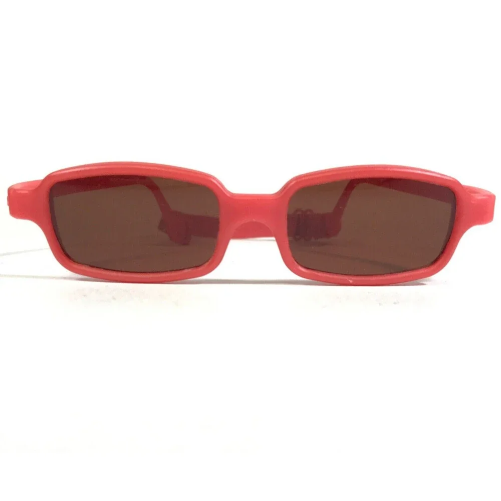 Miraflex Sunglasses NEW BABY 2 Red Rectangular Frames with Red Lenses 42-14-120